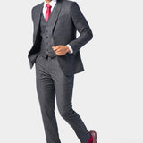 Charcoal Gray Tweed 3 Piece Suit