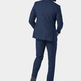 Navy Blue Tweed 3 Piece Suit