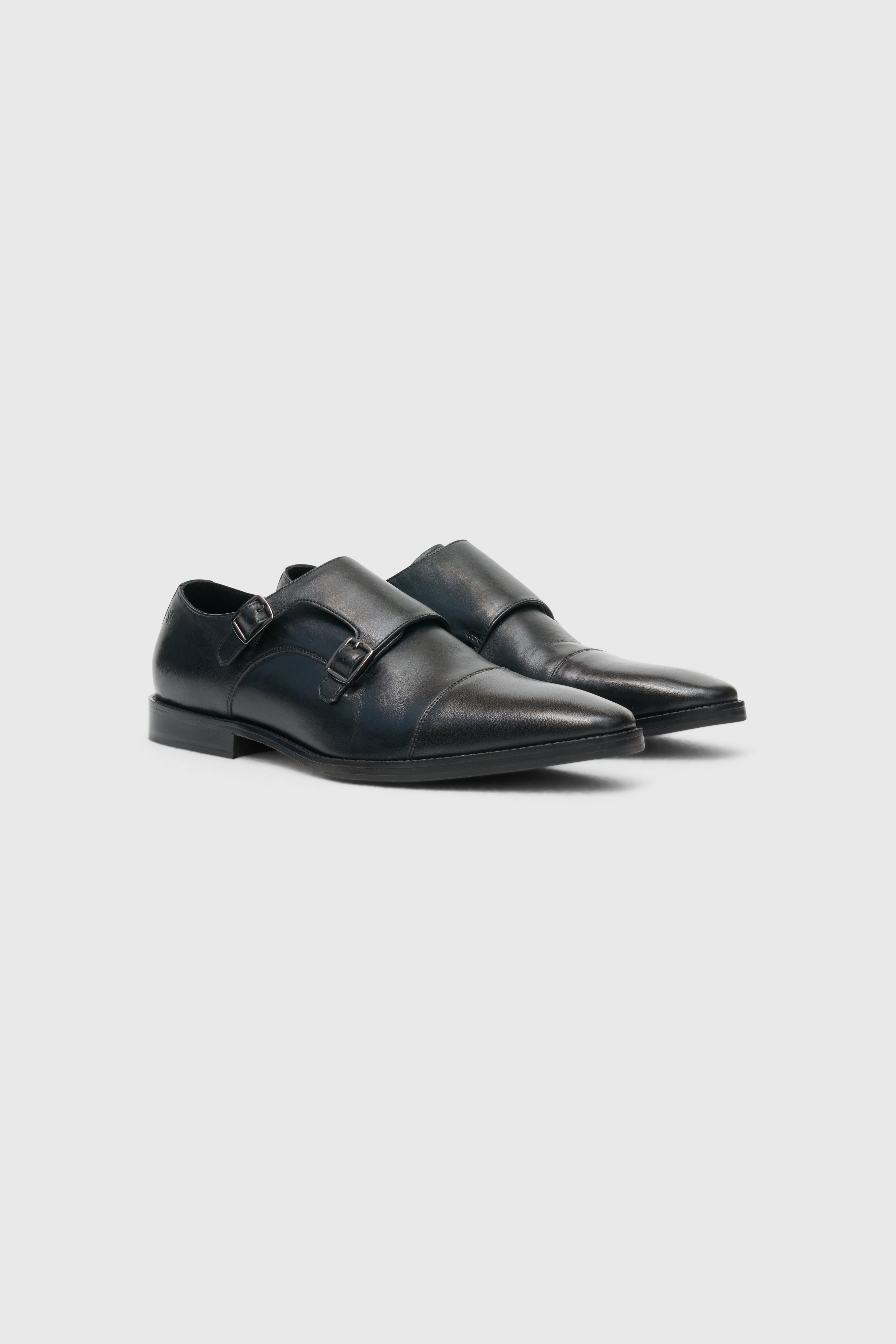 Double Monk Strap Black Shoes Giorgio Men's Wear Double Monk Strap Black Shoes Giorgio Men's Wear