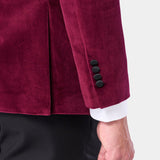 Burgundy Velvet Shawl Lapel Tuxedo