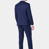 Modern Navy Blue 2 Button Suit
