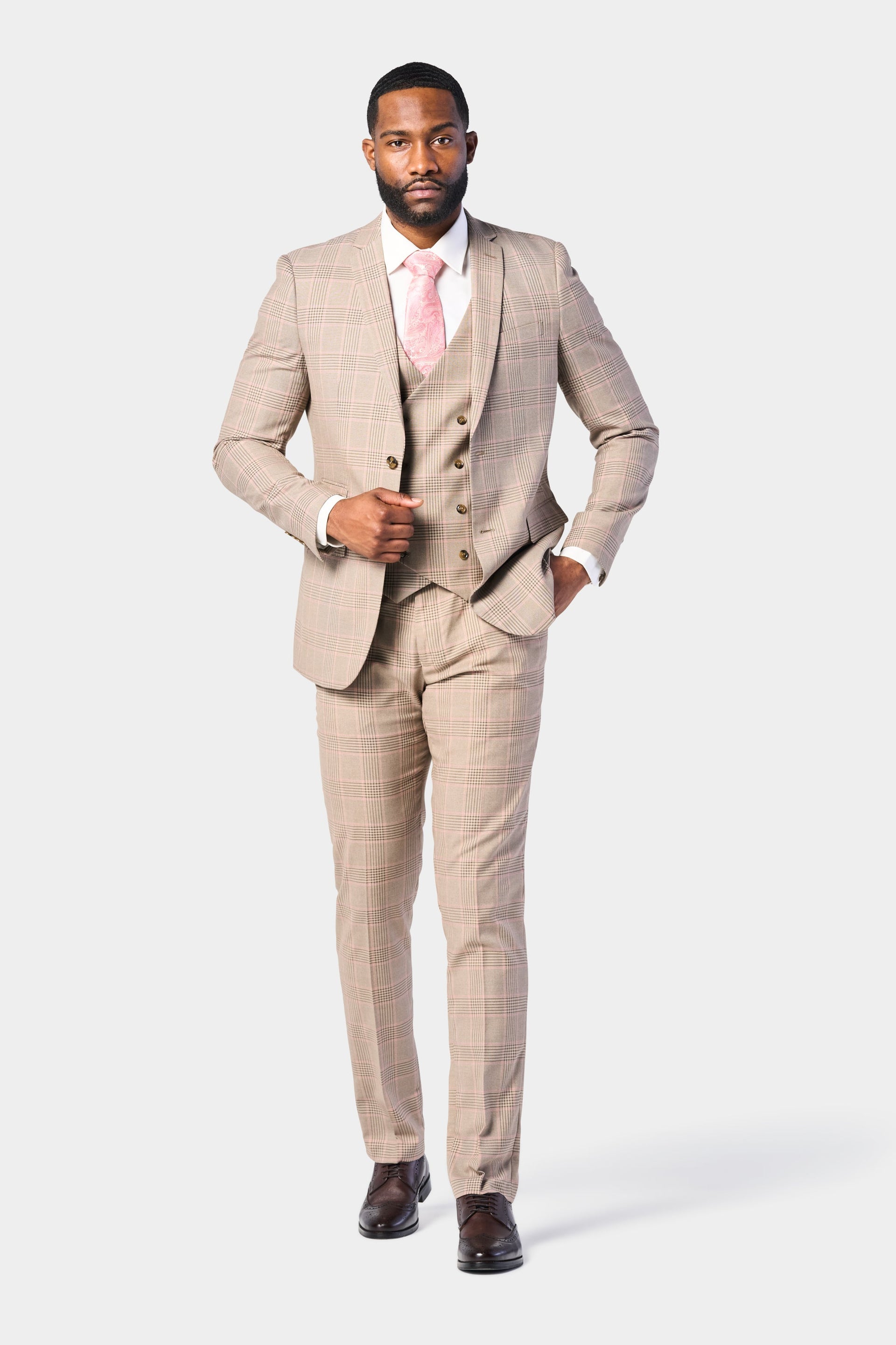 Khaki Groom Attire Tan Wedding Suit Custom Made For Your Big Day