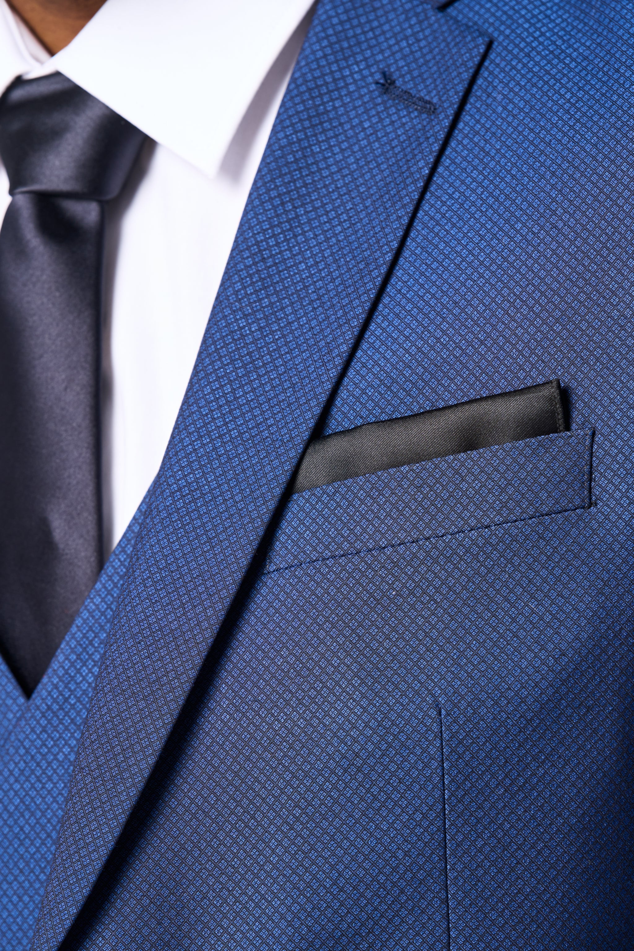 Medium Blue Diamond Texture 3 Piece Suit - Giorgio Men's Wear - Chattanooga, TN Medium Blue Diamond Texture 3 Piece Suit - Giorgio Men's Wear - Chattanooga, TN