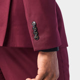 Burgundy 2 Button Suit