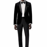 Black Velvet Shawl Lapel Tuxedo