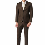 Brown Sharkskin 2 Button Suit