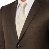 Brown Sharkskin 2 Button Suit