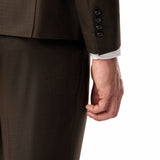 Brown Sharkskin 2 Button Suit