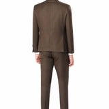 Brown Sharkskin 2 Button Suit