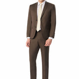 Brown Sharkskin 2 Button Suit