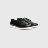 Urban Luxe Derby - Zero Leather Lace Up Black