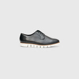 Urban Luxe Derby - Zero Leather Lace Up Black