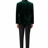 Green Velvet Shawl Lapel Tuxedo