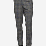 Gray Blue Flannel Plaid 3 Piece Suit - MenSuits