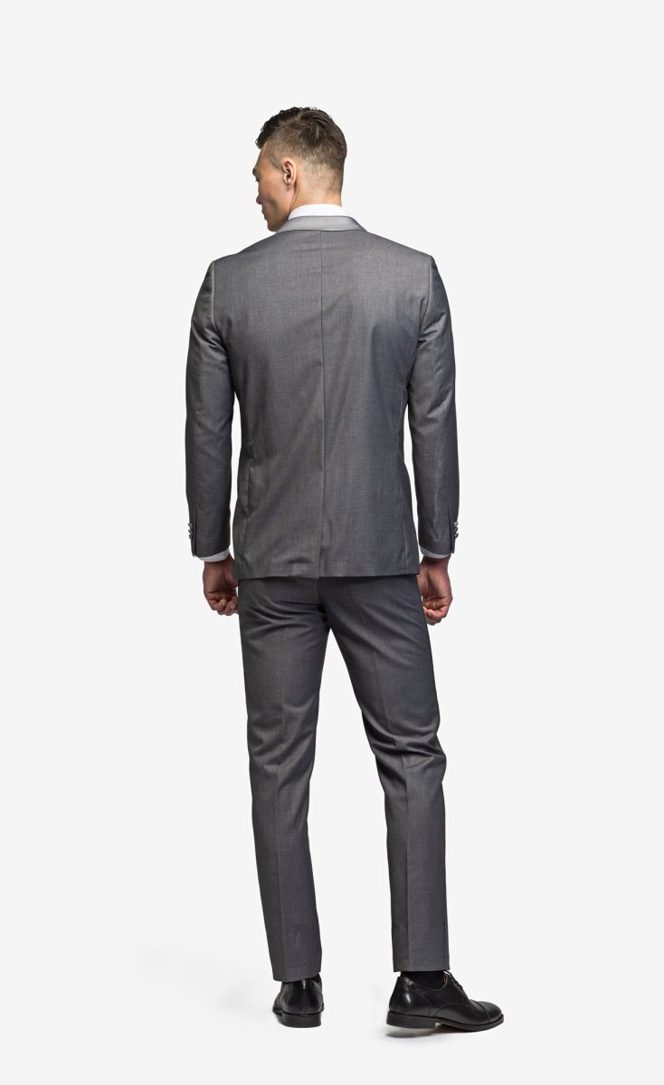 Medium Gray Peak Lapel Tuxedo - MenSuits