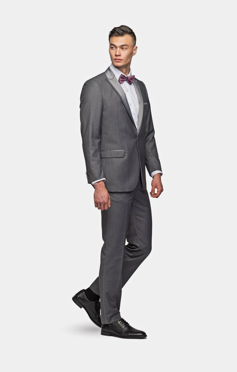 Medium Gray Peak Lapel Tuxedo - MenSuits