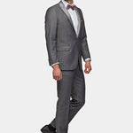 Medium Gray Peak Lapel Tuxedo - MenSuits