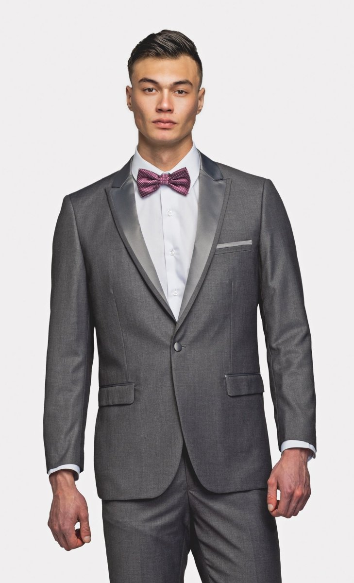 Medium Gray Peak Lapel Tuxedo - MenSuits