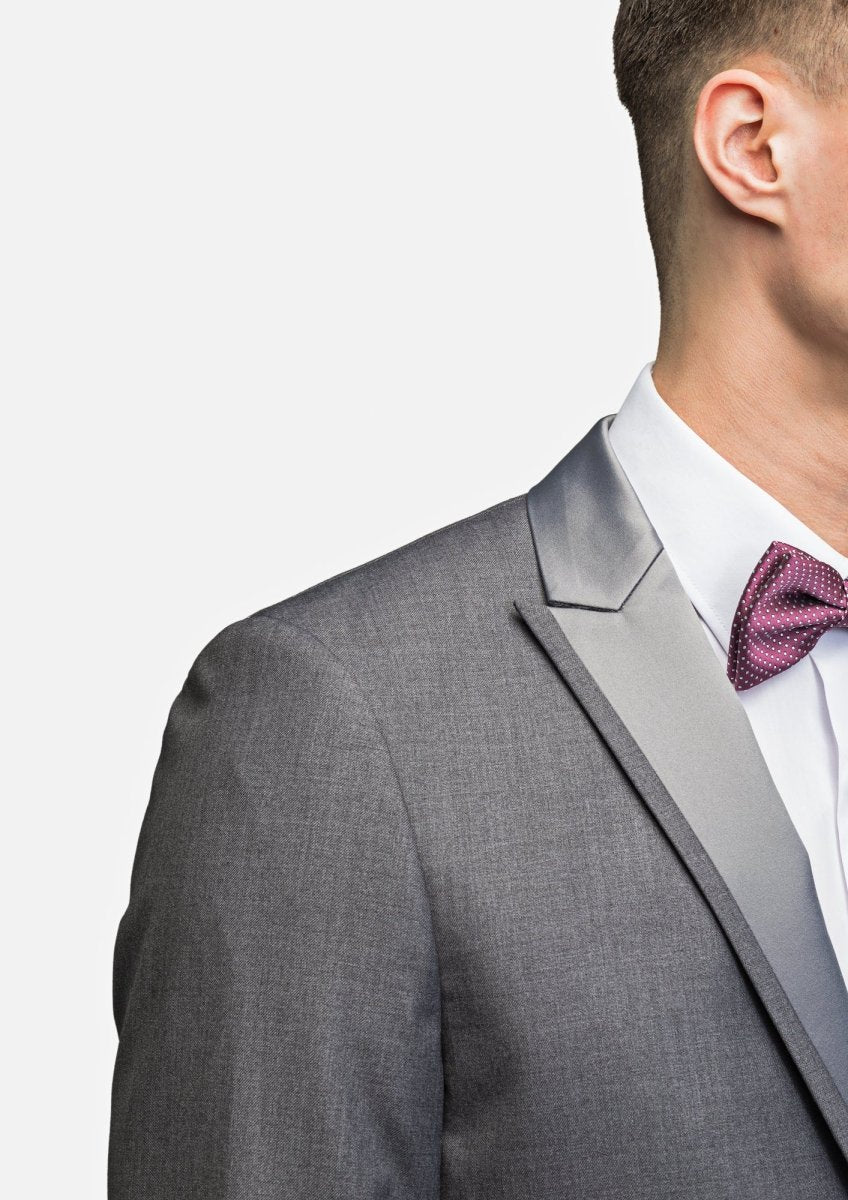 Medium Gray Peak Lapel Tuxedo - MenSuits