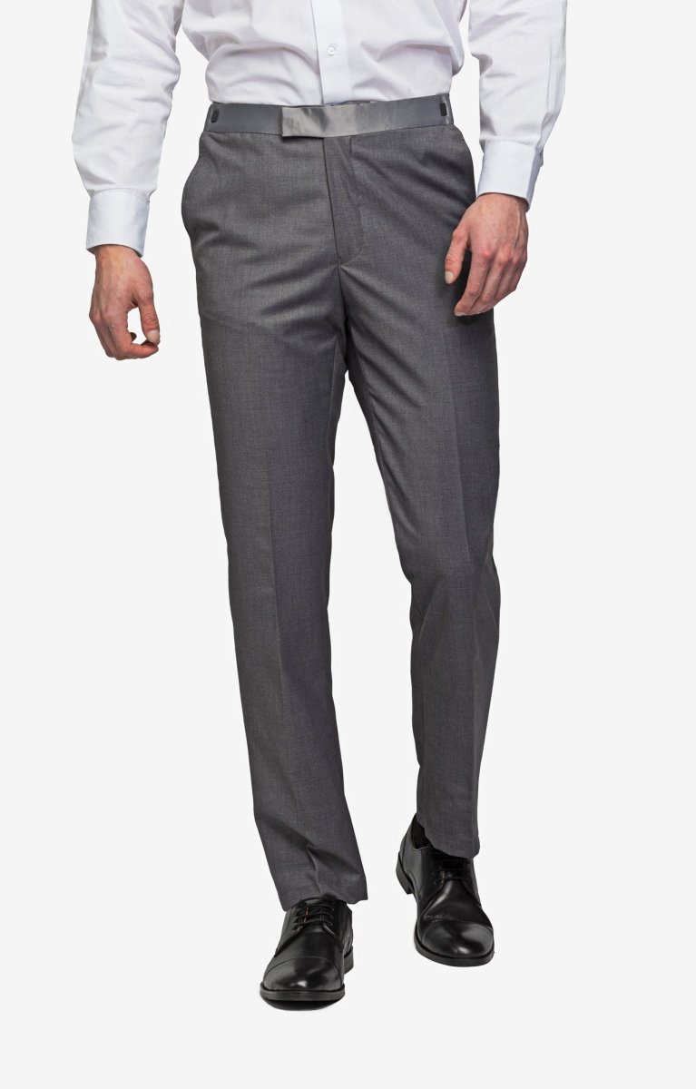 Medium Gray Peak Lapel Tuxedo - MenSuits