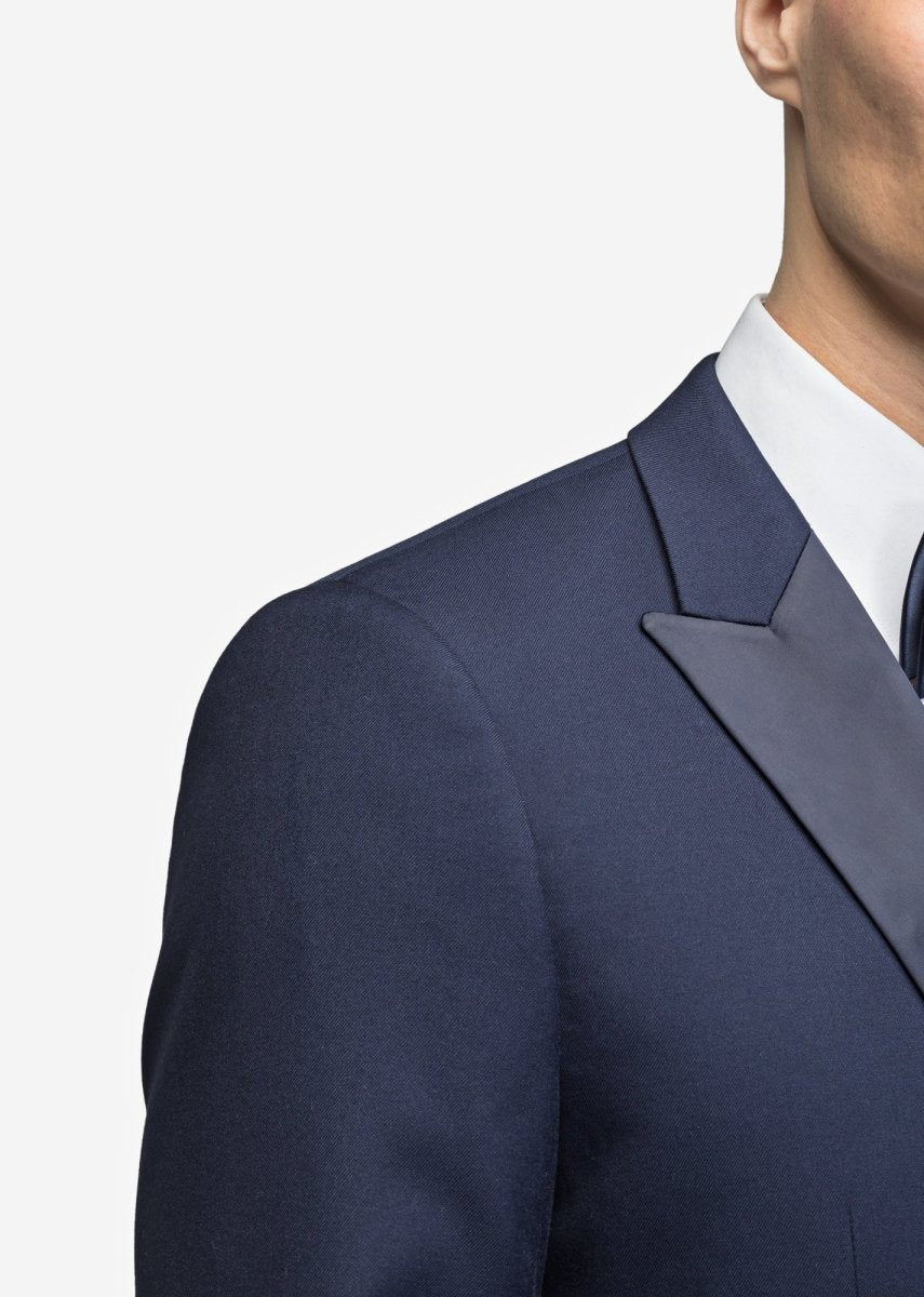 Navy Blue Peak Lapel Tuxedo - MenSuits