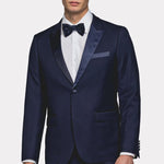 Navy Blue Peak Lapel Tuxedo - MenSuits