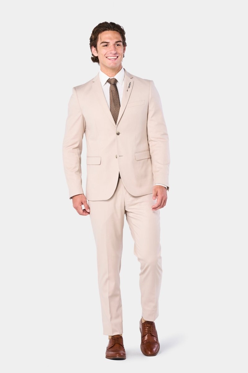 Tan 2 Button Suit - MenSuits