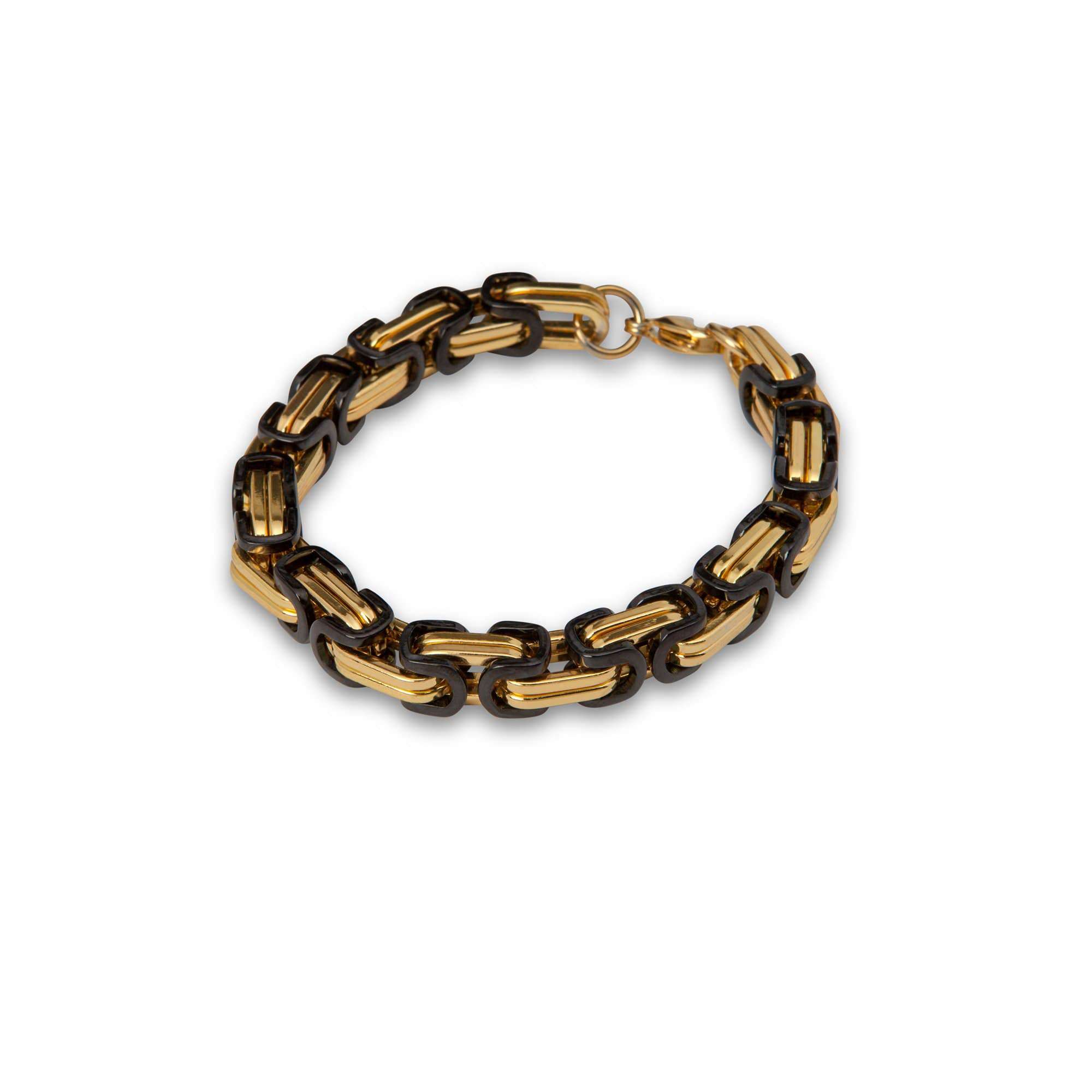 Reverse Black and Gold Chain Bracelet - Men Suits
