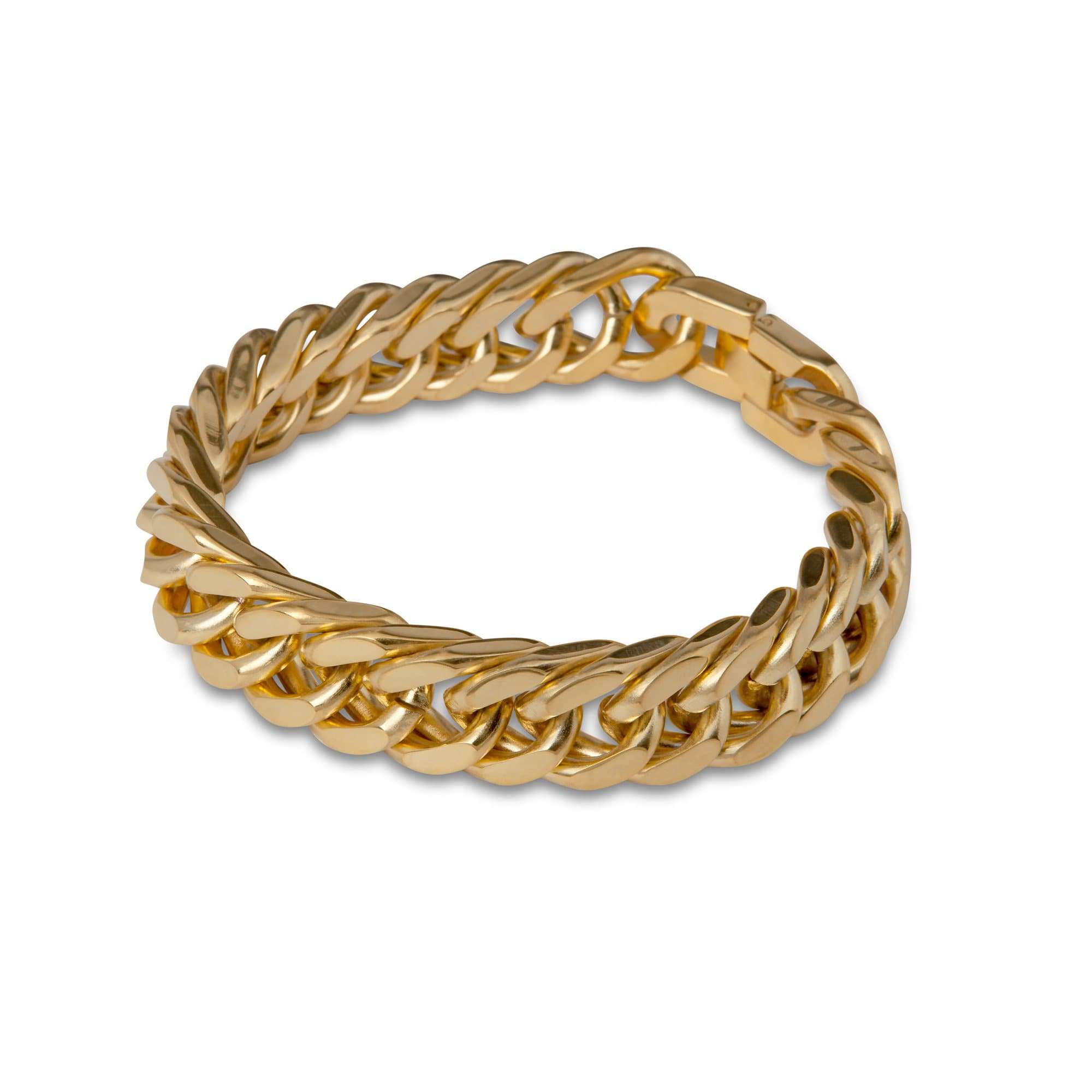 Thick Gold Chain Bracelet - Men Suits