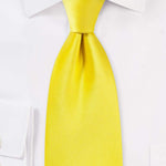 Canary Solid Necktie - Men Suits