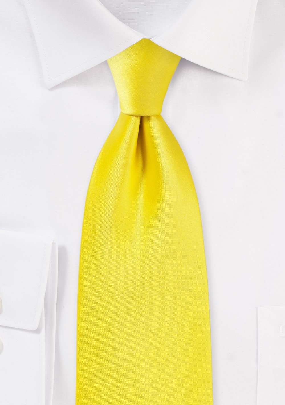 Canary Solid Necktie - Men Suits