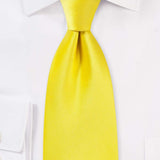 Canary Solid Necktie - Men Suits
