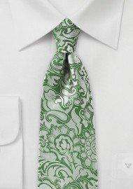 Clover Floral Paisley Necktie - Men Suits