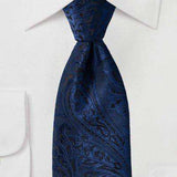 Midnight Navy Proper Paisley Necktie - Men Suits