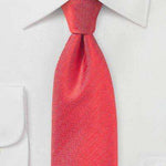 Valentine Red Herringbone Necktie - Men Suits