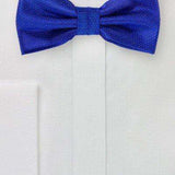 Horizon Blue Small Texture Bowtie - Men Suits