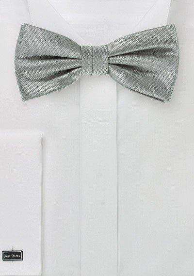 Formal Silver Small Texture Bowtie - Men Suits