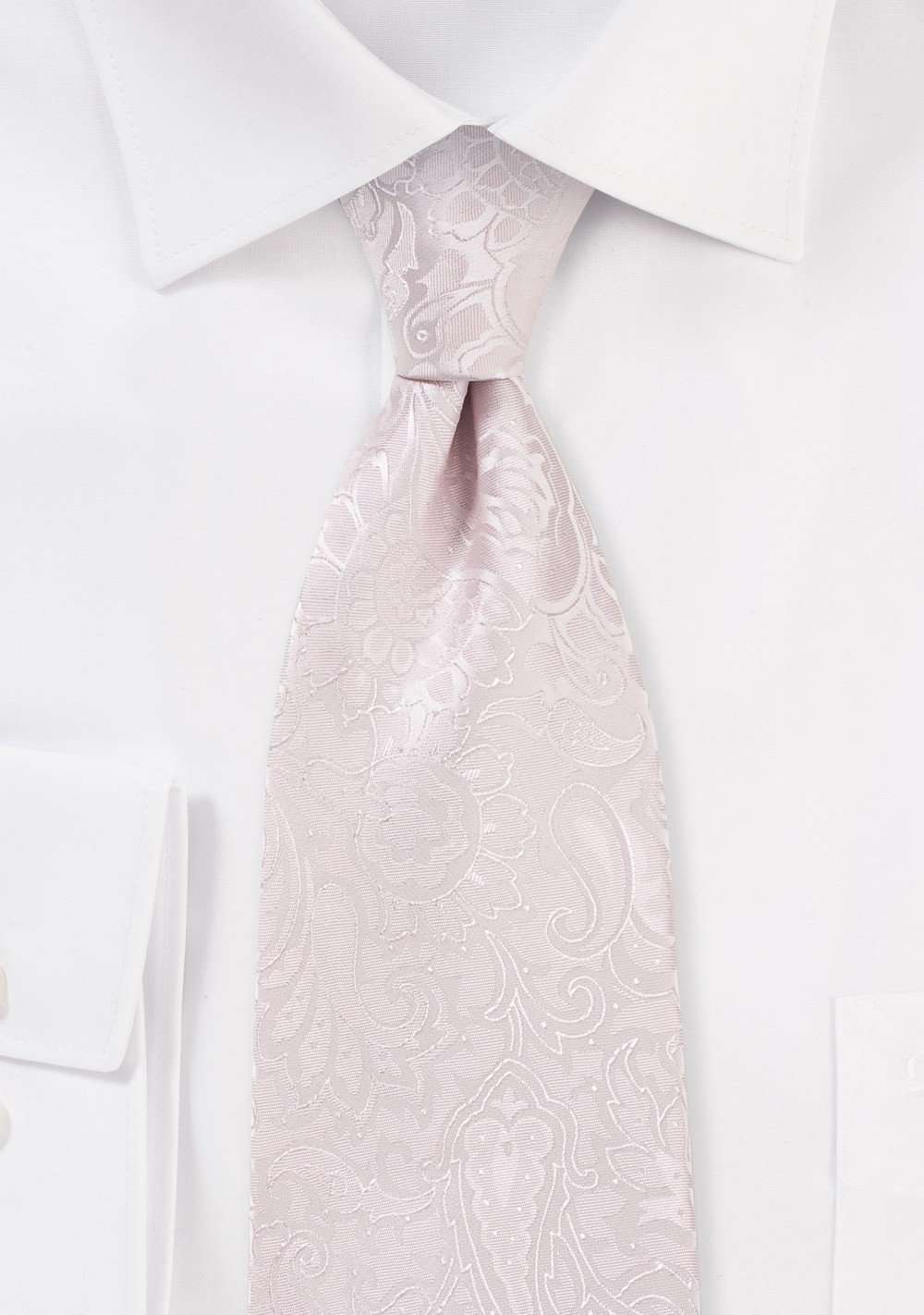 Blush Floral Paisley Necktie - Men Suits