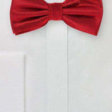 Cherry Red Small Texture Bowtie - Men Suits