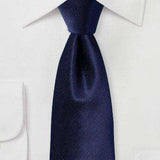 Classic Navy Small Texture Necktie - Men Suits