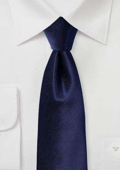 Classic Navy Small Texture Necktie - Men Suits