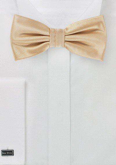 Golden Champagne Small Texture Bowtie - Men Suits