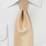 Golden Champagne Small Texture Necktie - Men Suits