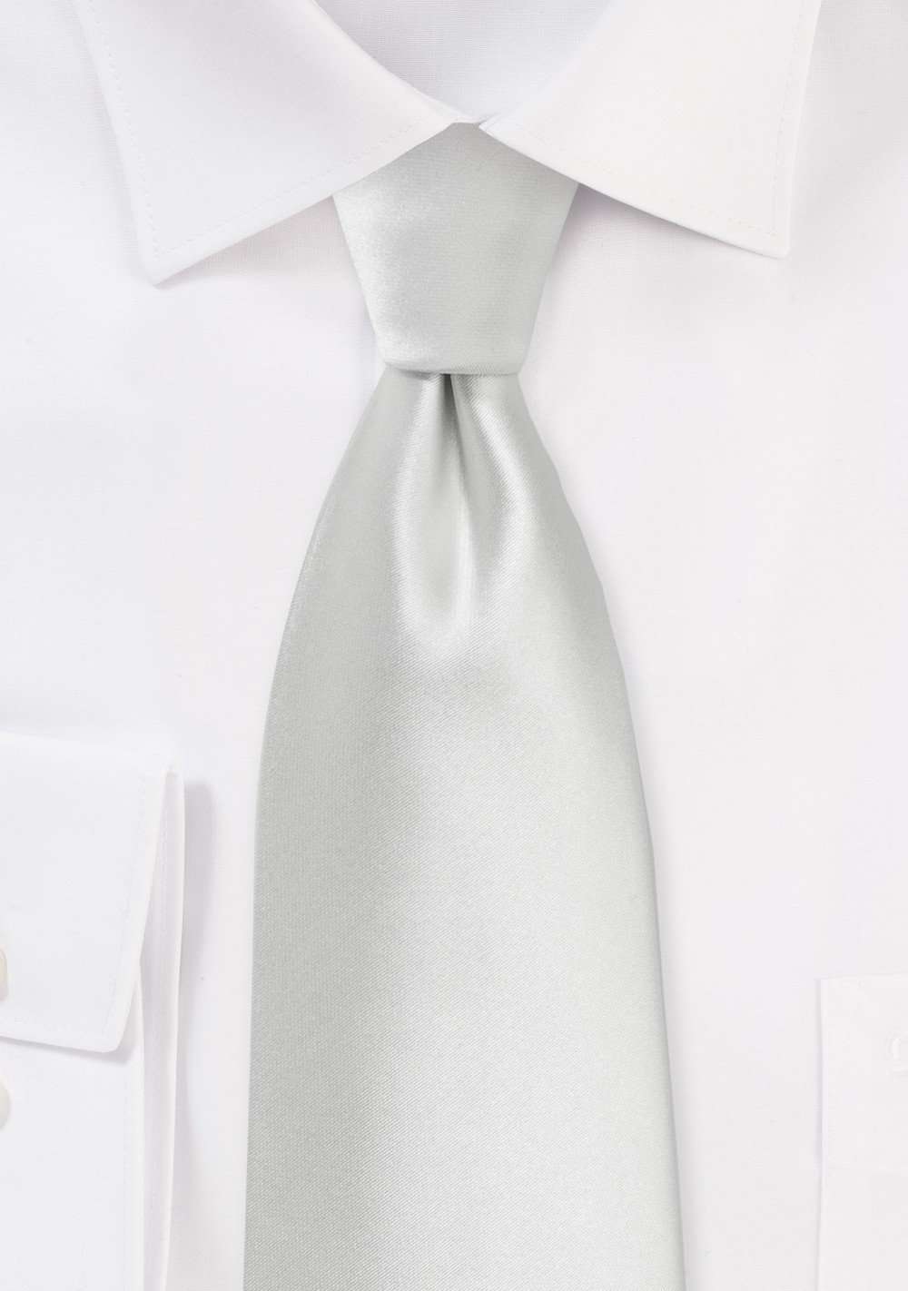 Ivory Solid Necktie - Men Suits