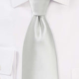 Ivory Solid Necktie - Men Suits