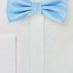 Capri Blue Small Texture Bowtie - Men Suits