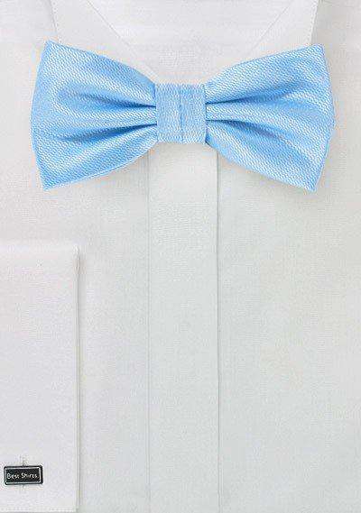 Capri Blue Small Texture Bowtie - Men Suits