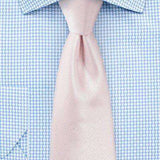 Blush Pink Small Texture Necktie - Men Suits