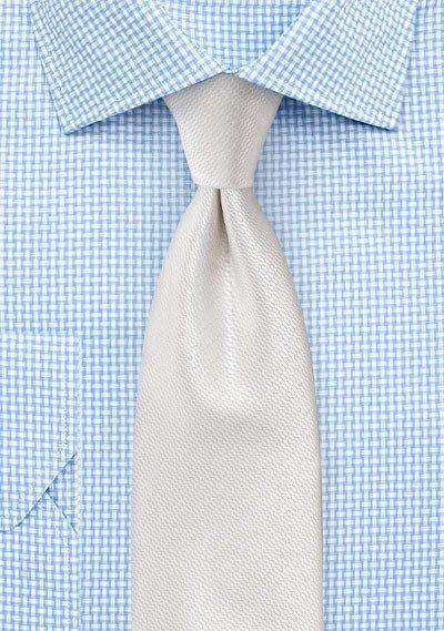 Ivory Small Texture Necktie - Men Suits