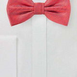 Valentine Red Herringbone Bowtie - Men Suits